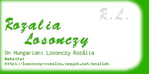 rozalia losonczy business card